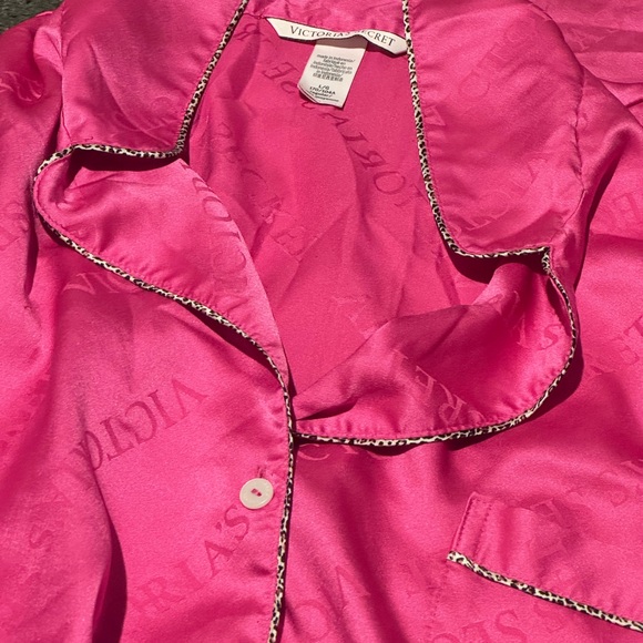 Victoria's Secret Fuchsia Satin Pajama Set - Picture 4 of 6